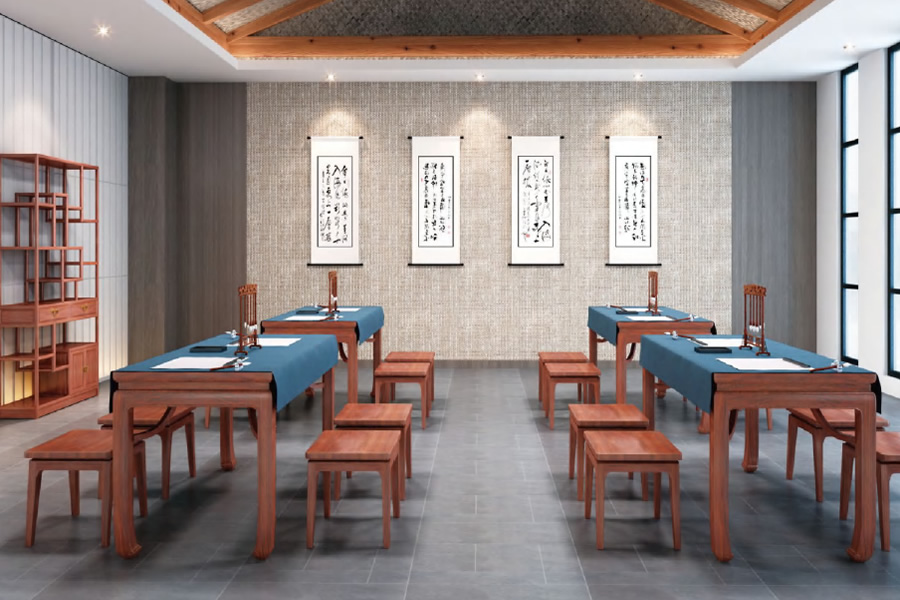 國(guó)學(xué)書法教室桌椅